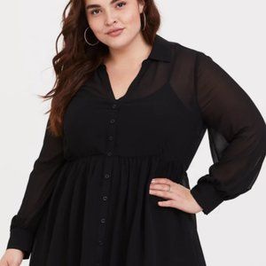 Torrid Georgette Babydoll Blouse 3x